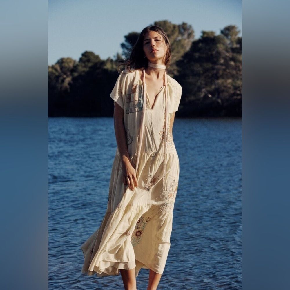 Zara Limited Edition Voluminous Embroidered Dress New - Picture 7 of 10